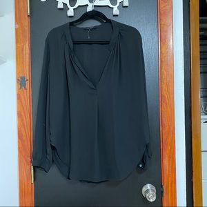 black business casual blouse